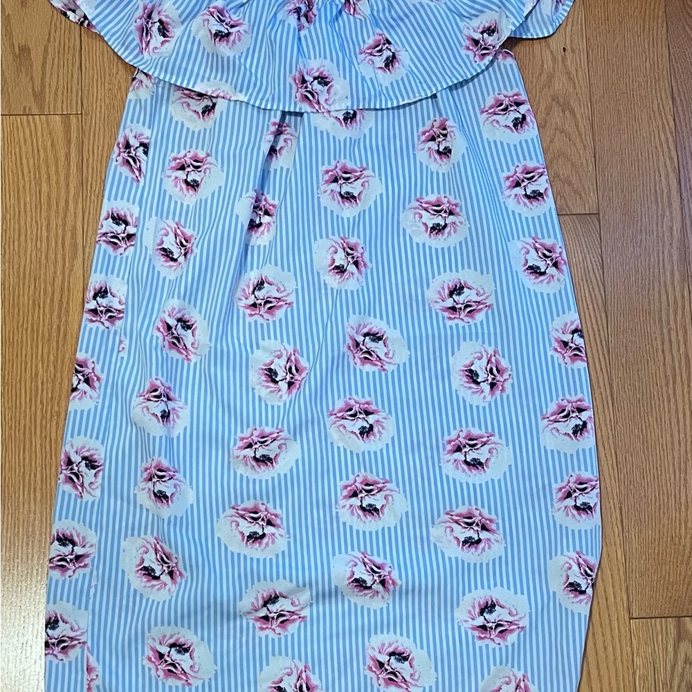 Floral Blue and Pink Kids Dress